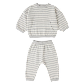 Quincy Mae Quincy Mae Waffle Sweater Set Sky Stripe
