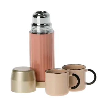 maileg Maileg Thermos and cups, Mouse - Soft coral