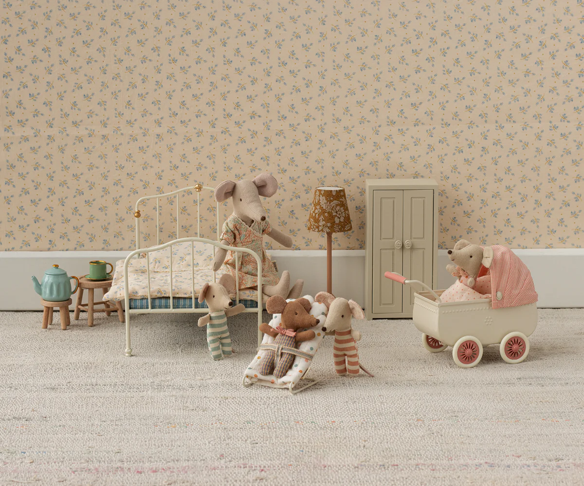 maileg Maileg Pram, Mouse - Coral