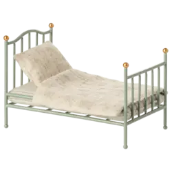 maileg Maileg Vintage single bed, Mouse - Mint