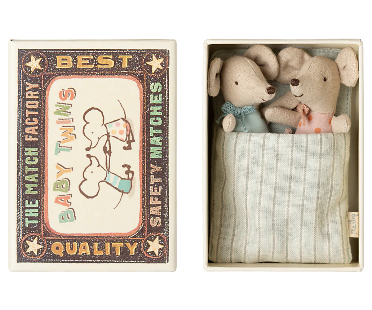 maileg Maileg Twins, Baby mice in matchbox
