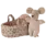 maileg Maileg Baby mouse in carry cot - Rose