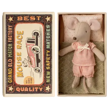 maileg Maileg Little sister mouse in matchbox