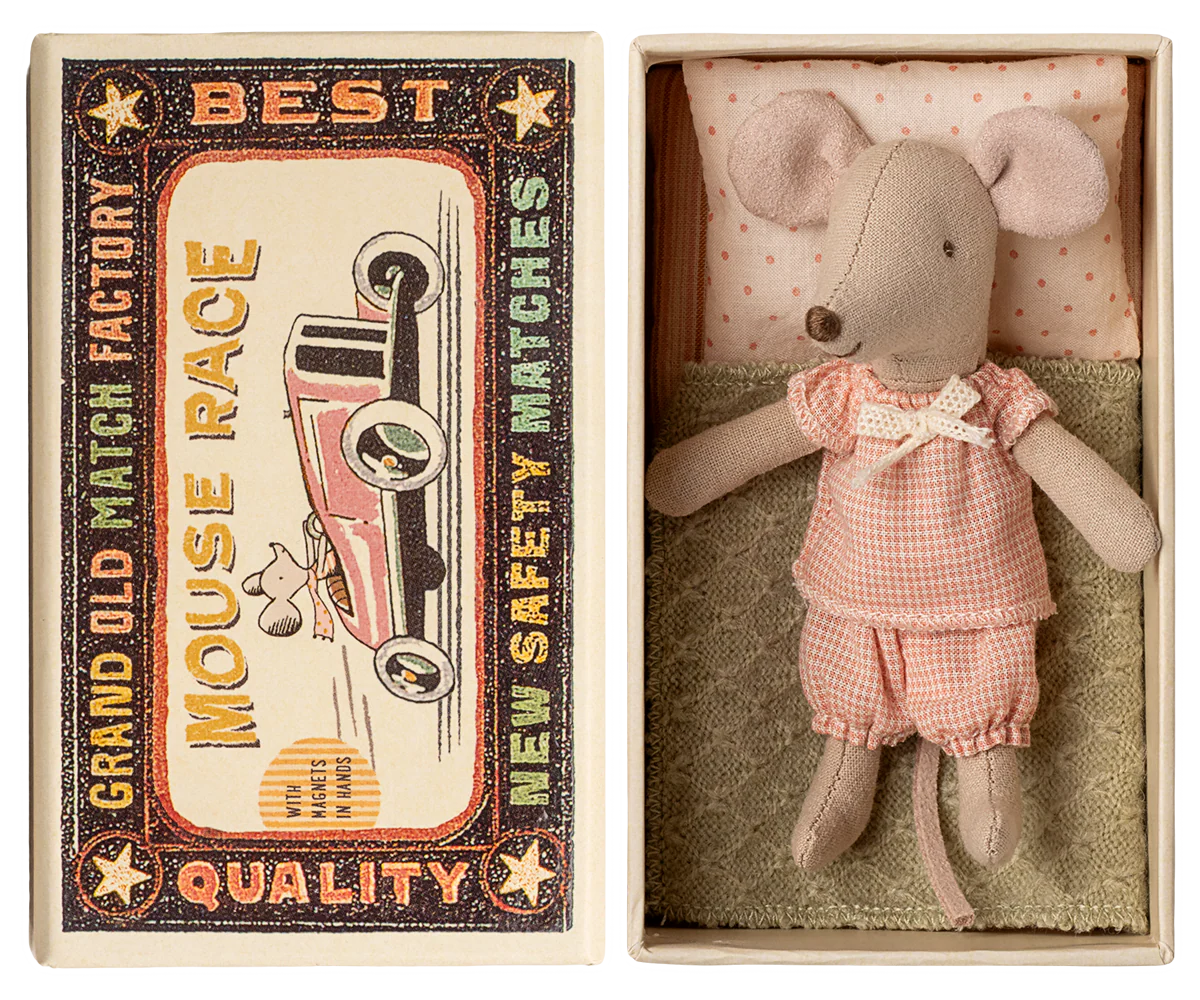 maileg Maileg Little sister mouse in matchbox