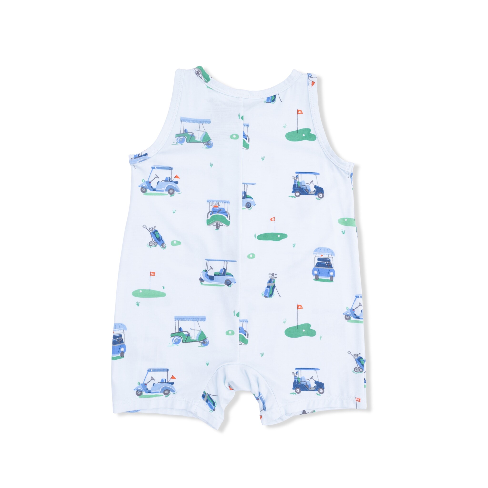 Angel Dear Angel Dear Vintage Golf Carts Blue - Sleeveless Shortie Romper