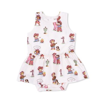 Angel Dear Angel Dear Vintage Cowgirls - Bodysuit With Skirt