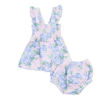 Angel Dear Angel Dear Hydrangeas - Smocked Top With Bloomer