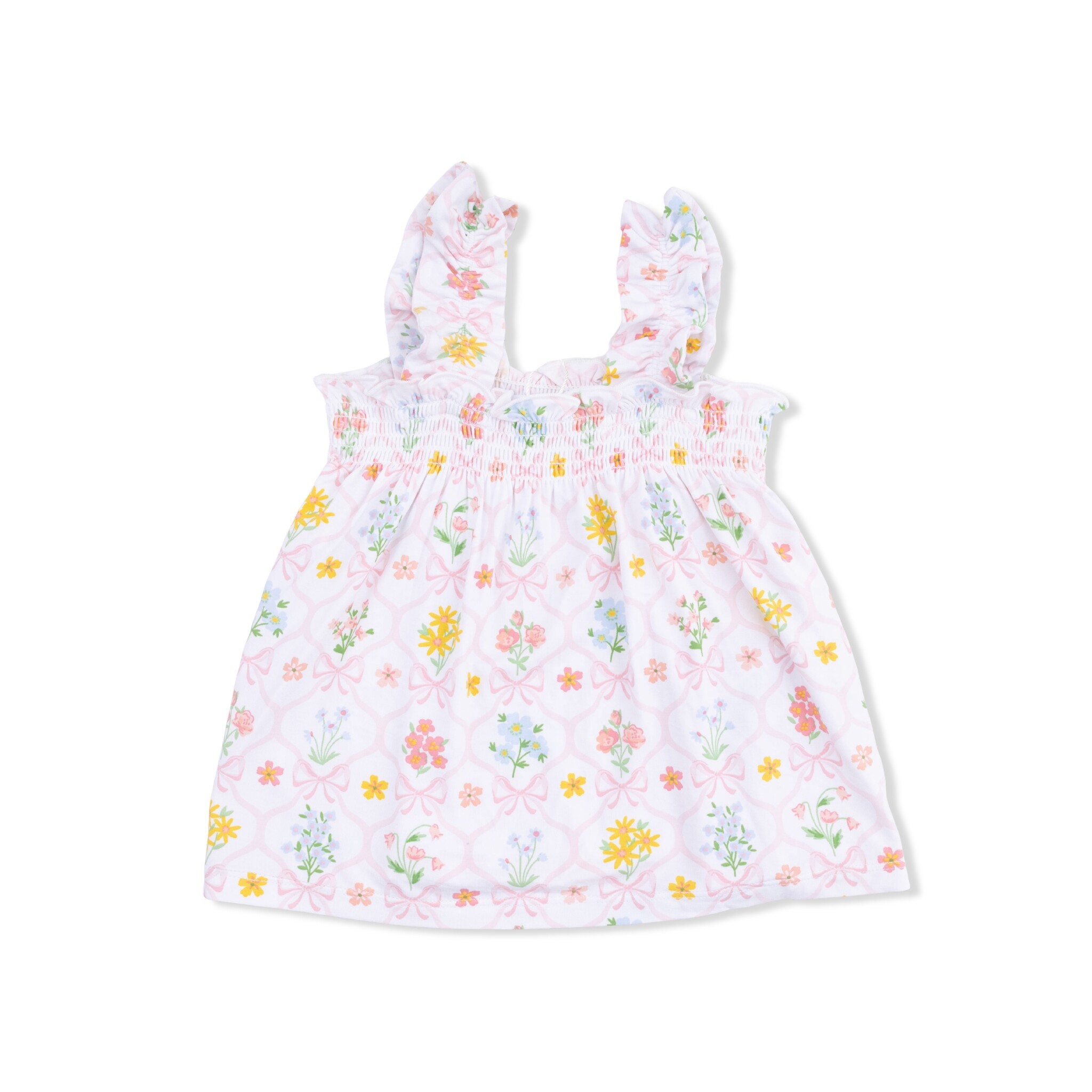 Angel Dear Angel Dear Spring Blooms Bow Trellis - Ruffly Strap Top And Bloomer