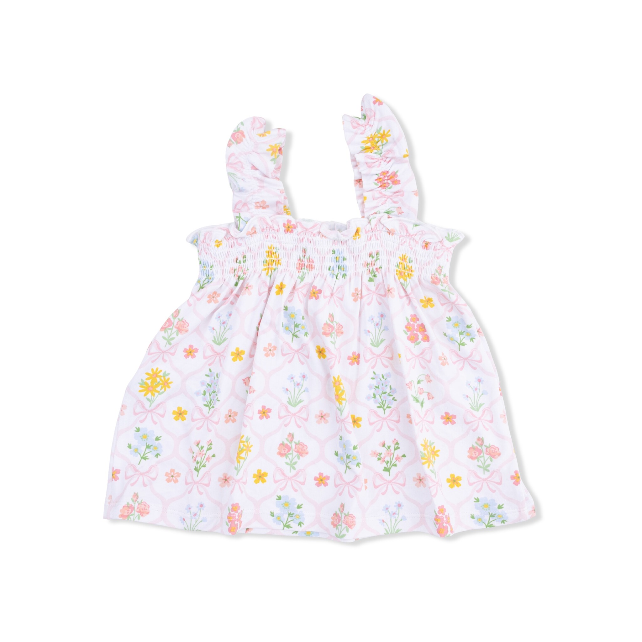 Angel Dear Angel Dear Spring Blooms Bow Trellis - Ruffly Strap Top And Bloomer