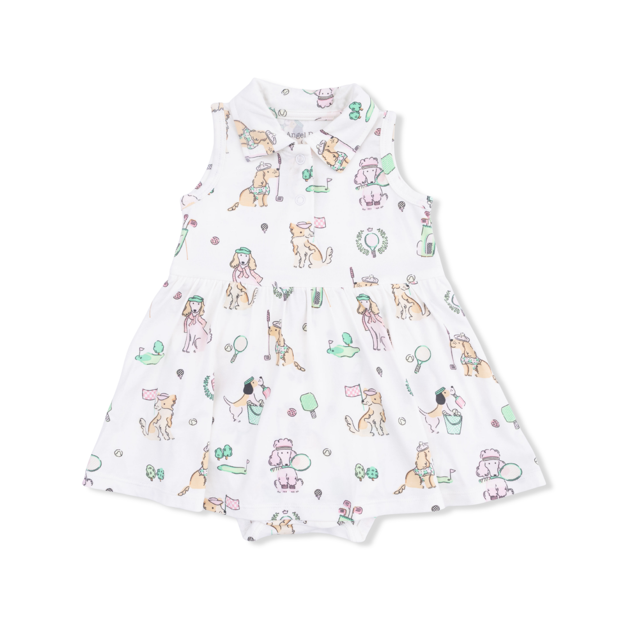 Angel Dear Angel Dear Country Club Dogs Pink - Polo Tennis Dress