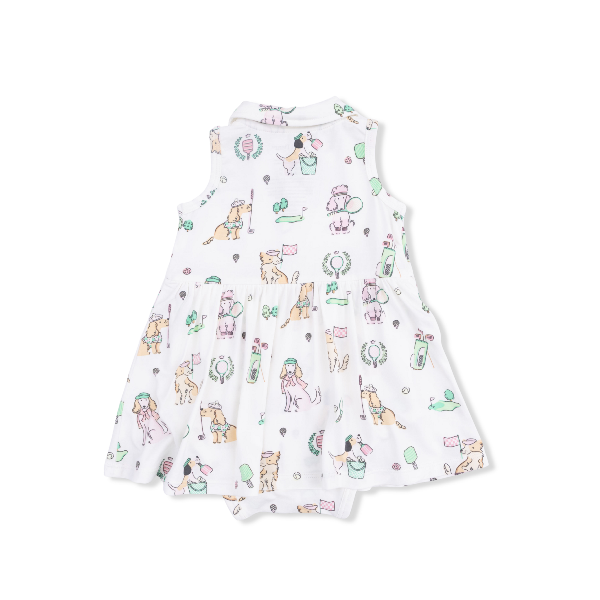 Angel Dear Angel Dear Country Club Dogs Pink - Polo Tennis Dress