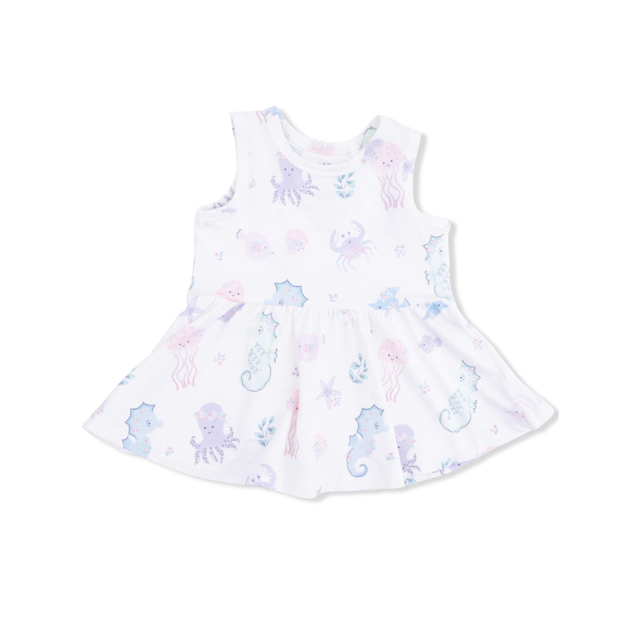 Angel Dear Angel Dear Floral Sea Creatures - Peplum Tank Top And Bike Short