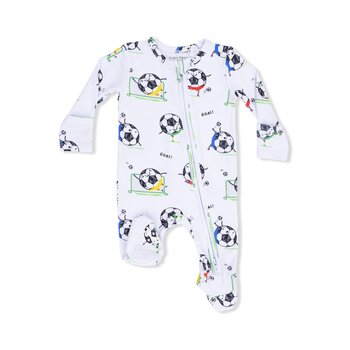 Angel Dear Angel Dear Soccer Balls Playing Soccer Blue - 2 Way Zipper Footie