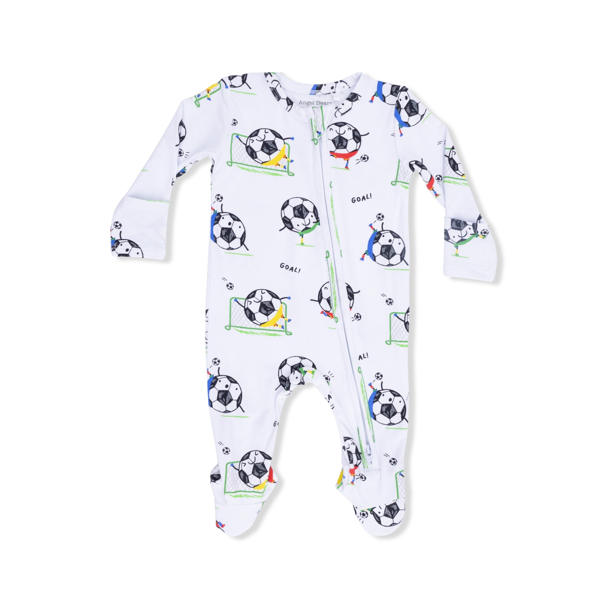 Angel Dear Angel Dear Soccer Balls Playing Soccer Blue - 2 Way Zipper Footie
