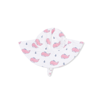 Angel Dear Angel Dear Bubbly Whale With Bow Pink - Wide Brim Sun Hat
