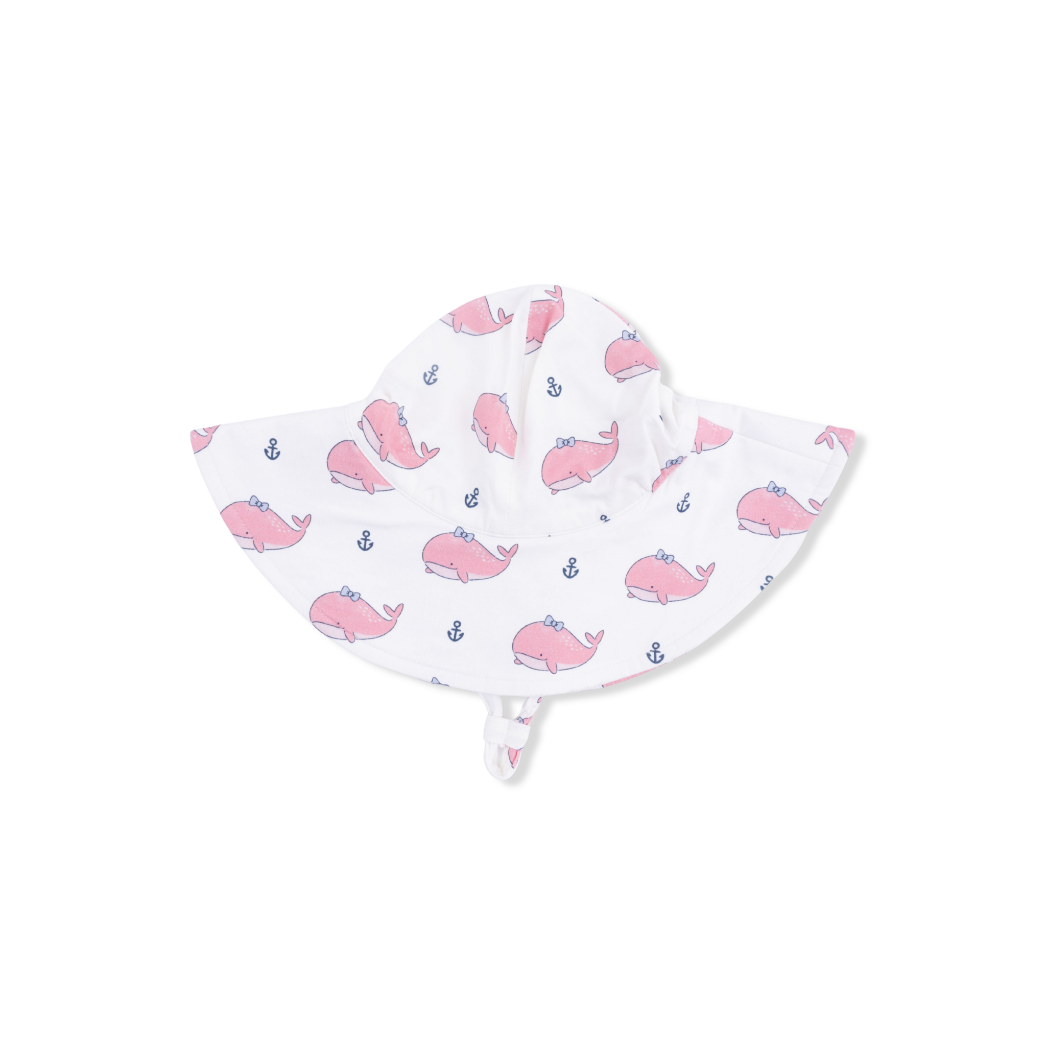 Angel Dear Angel Dear Bubbly Whale With Bow Pink - Wide Brim Sun Hat