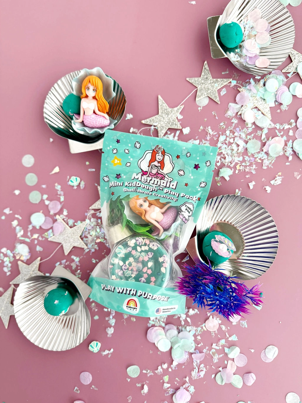 Earth Grown KidDoughs Mermaid Mini Play Pack