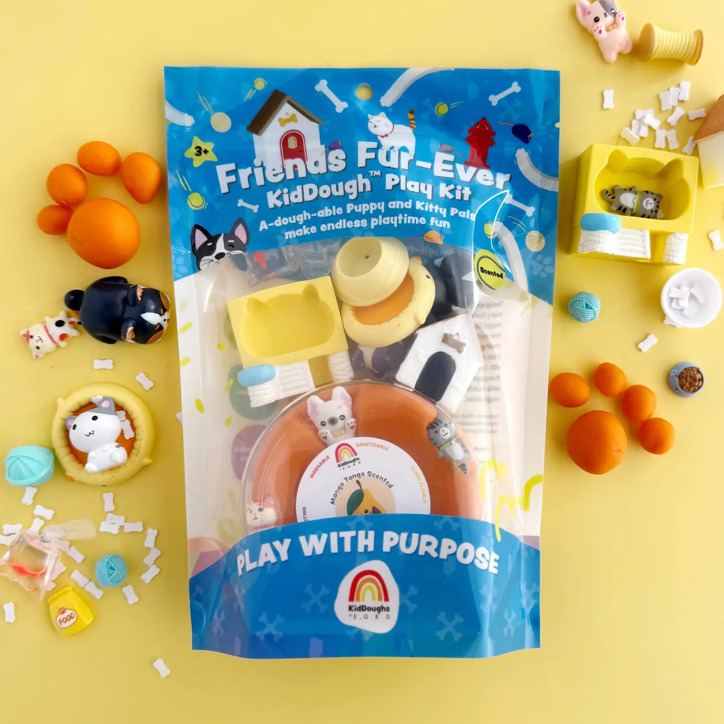 Earth Grown KidDoughs Friends Fur-ever KidDough Play Kit