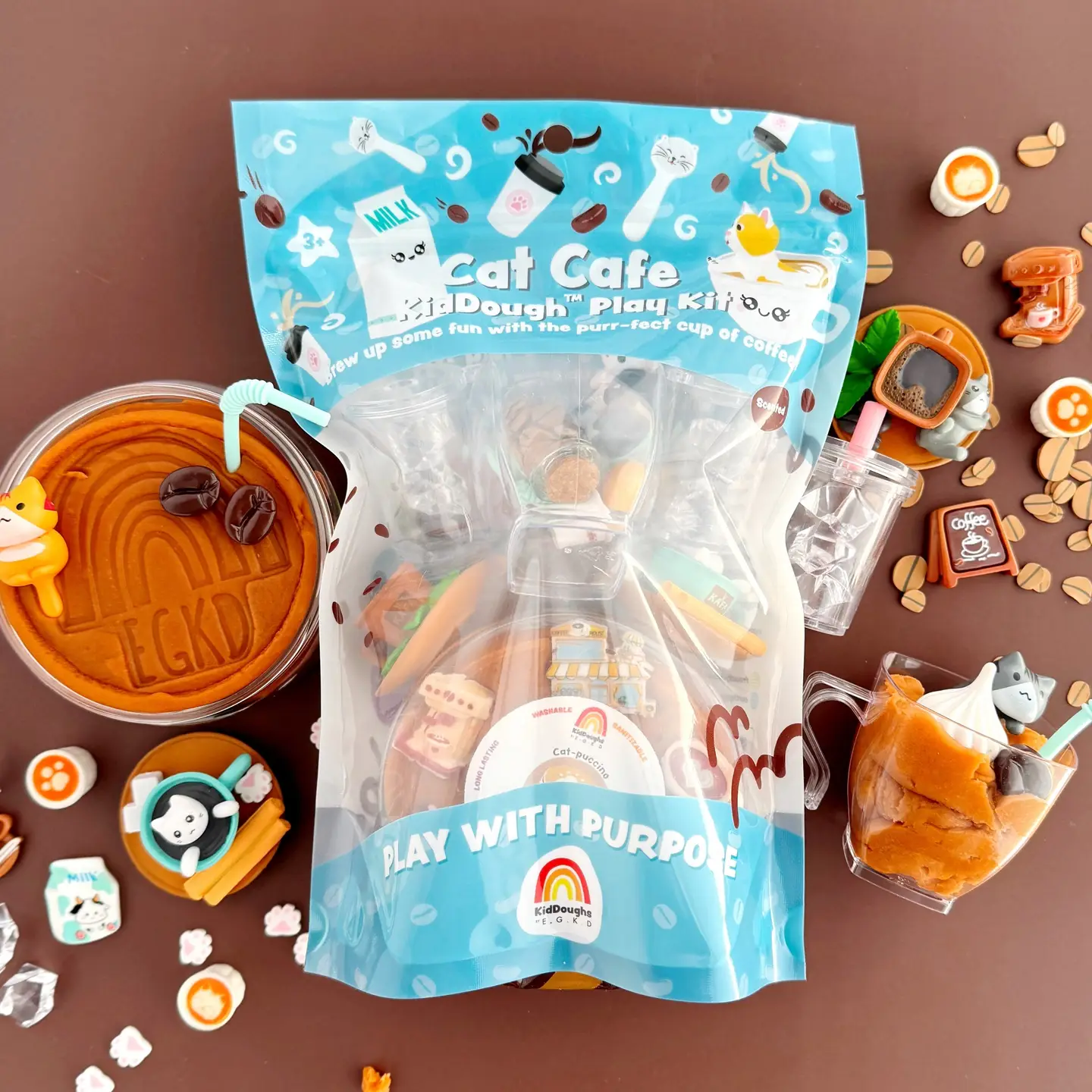 Earth Grown KidDoughs Cat Cafe KidDough Play Kit