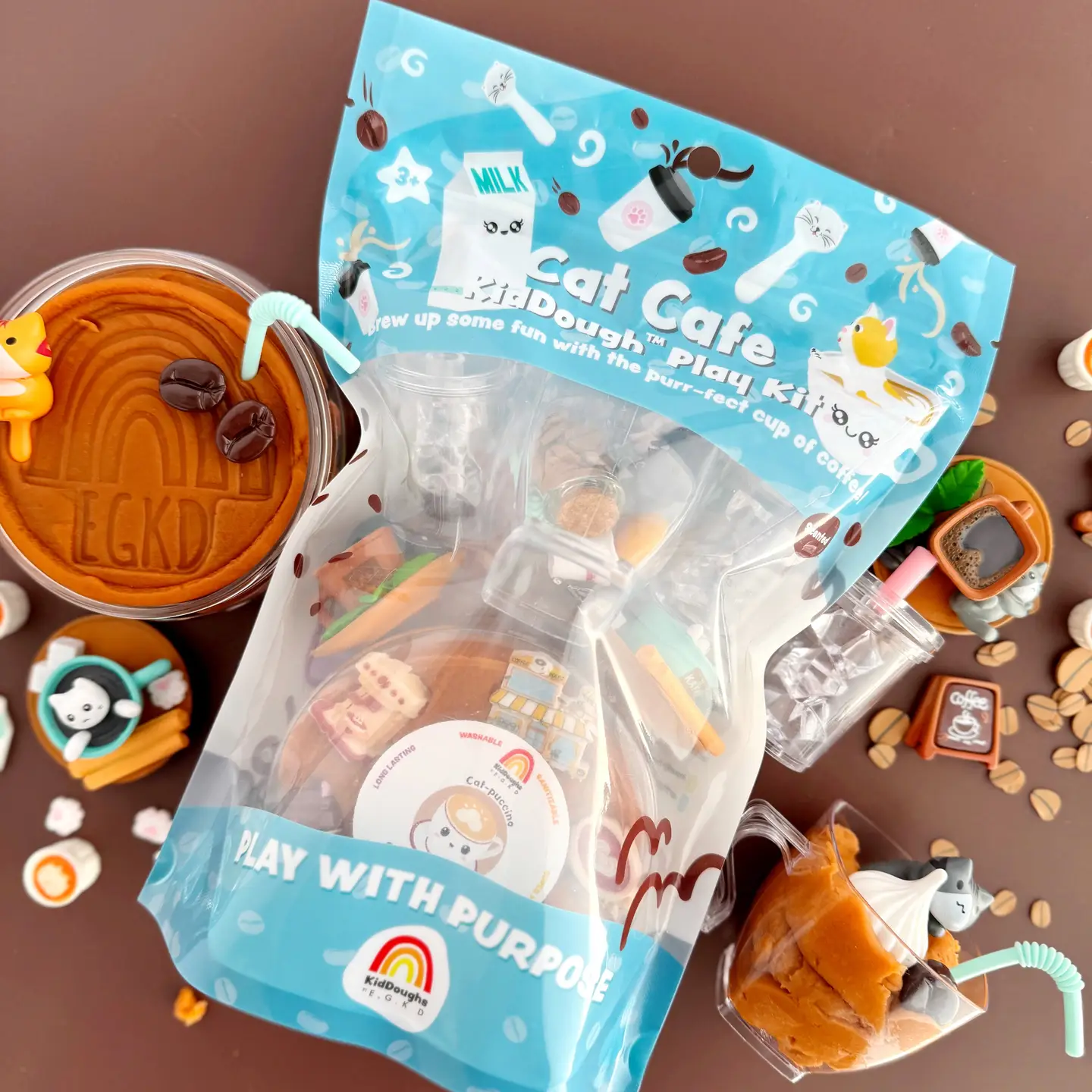 Earth Grown KidDoughs Cat Cafe KidDough Play Kit