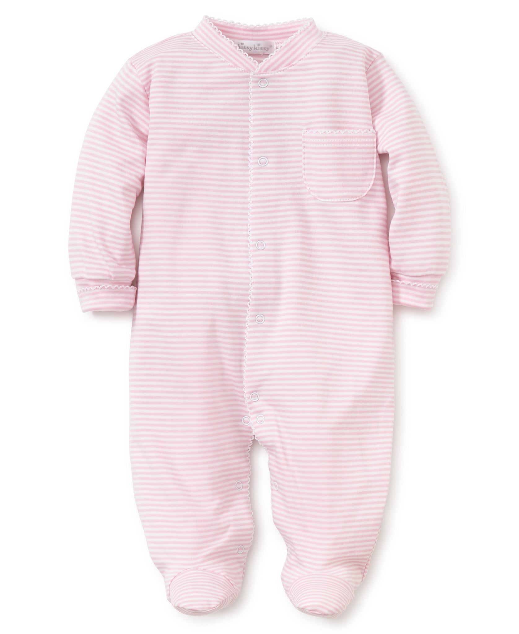 kissy kissy Kissy Kissy Stripes Snap Footie