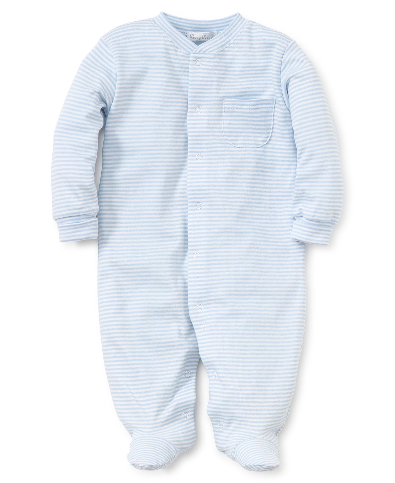 kissy kissy Kissy Kissy Stripes Snap Footie