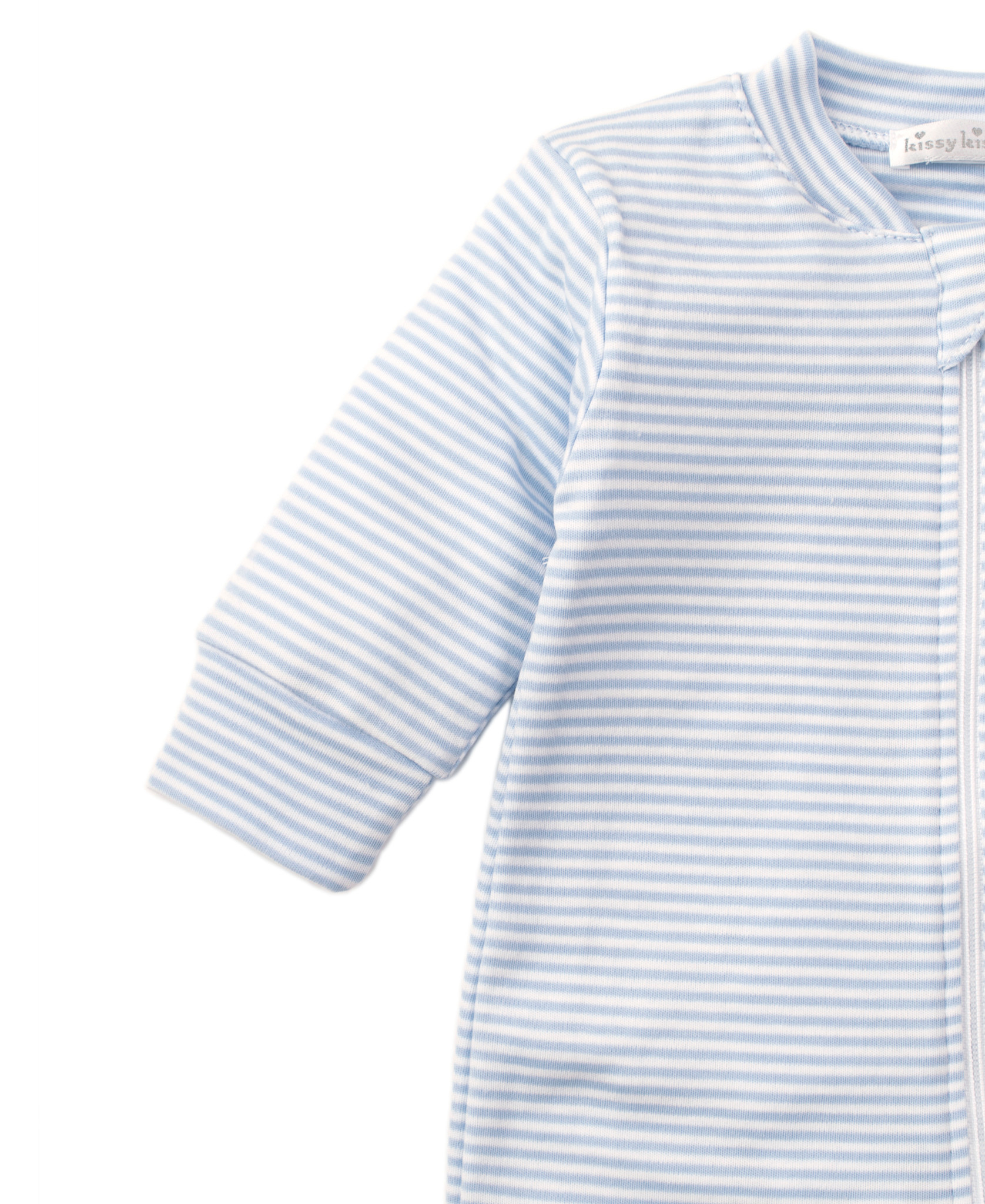kissy kissy Kissy Kissy Stripes Zip Footie