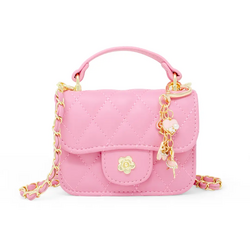 Tiny Quilted Ballet Charm Handbag - Pink
