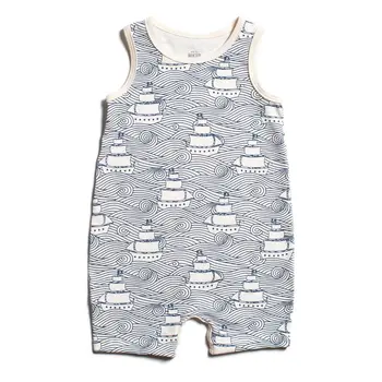 Winter Water Factory Winter Water Factory Tank Top Romper - High Seas