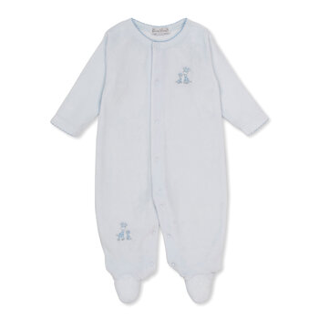 kissy kissy Kissy Kissy Just Giraffes Velour Footie