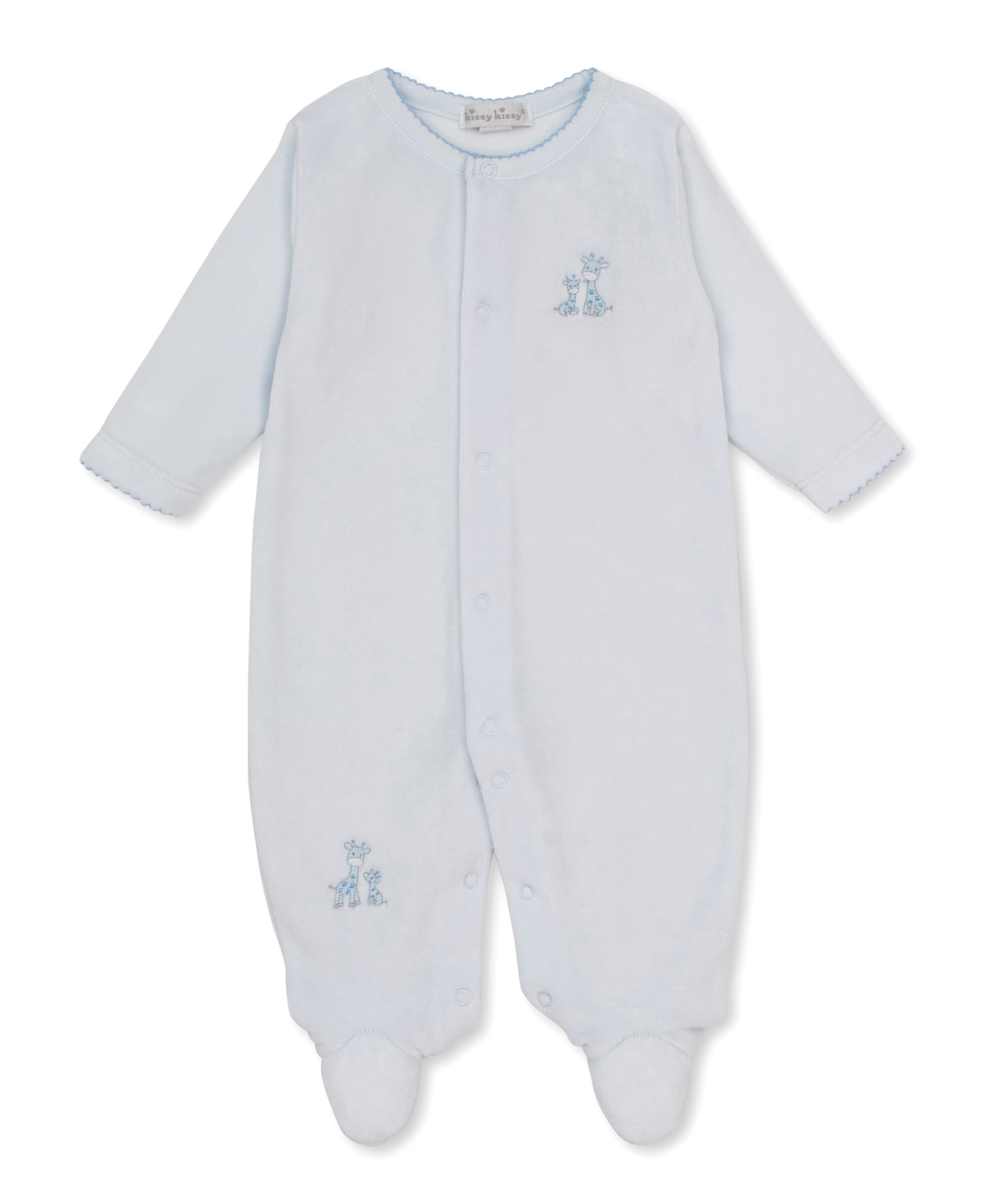 kissy kissy Kissy Kissy Just Giraffes Velour Footie