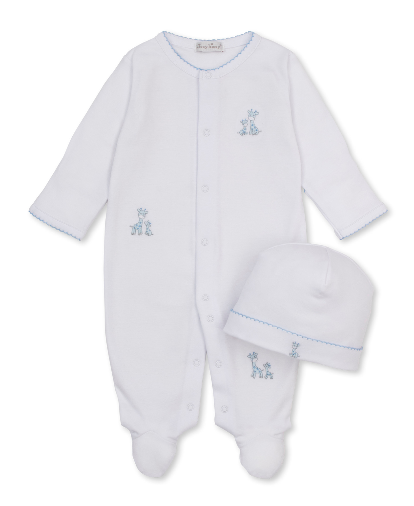kissy kissy Kissy Kissy Just Giraffes Footie w/ Hat Set