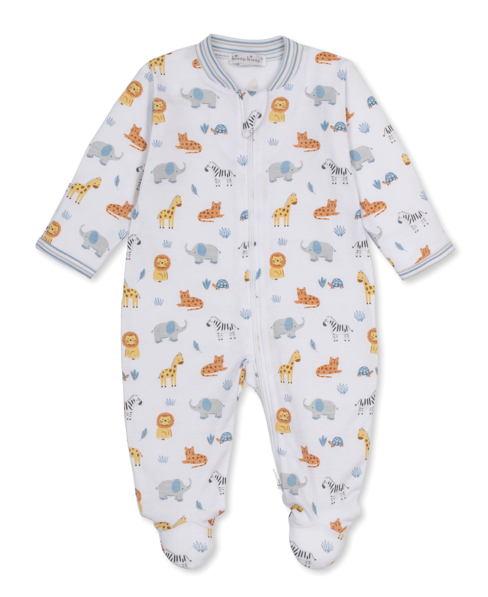 kissy kissy Kissy Kissy Jungle Hang Out Zipper Footie