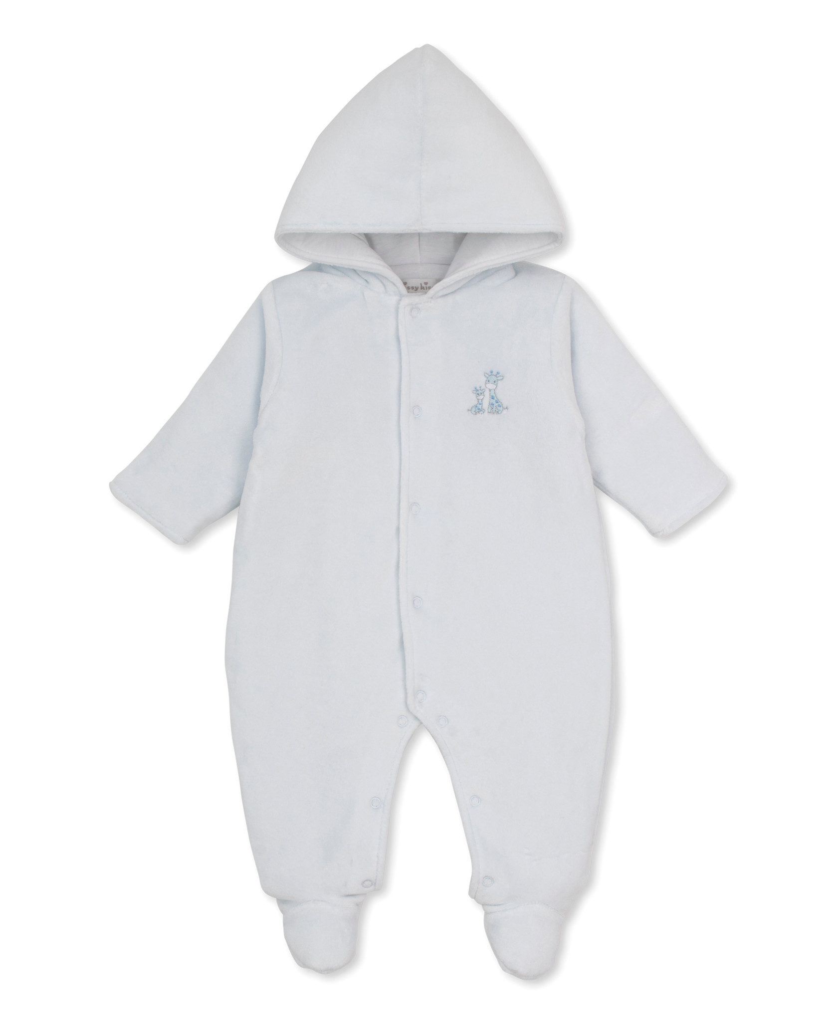 kissy kissy Kissy Kissy Just Giraffes Velour Footed Bunting