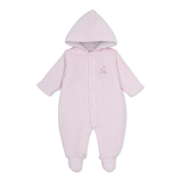 kissy kissy Kissy Kissy Just Giraffes Velour Footed Bunting