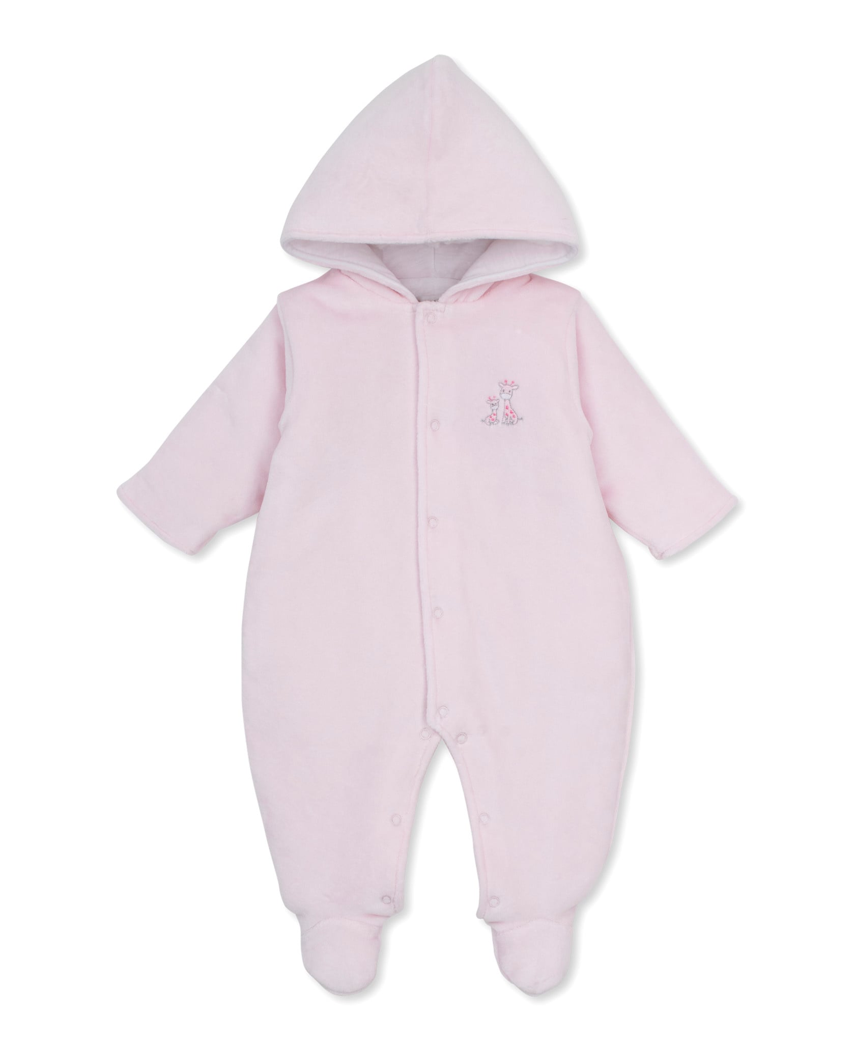 kissy kissy Kissy Kissy Just Giraffes Velour Footed Bunting