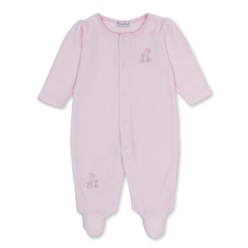 kissy kissy Kissy Kissy Just Giraffes Velour Footie