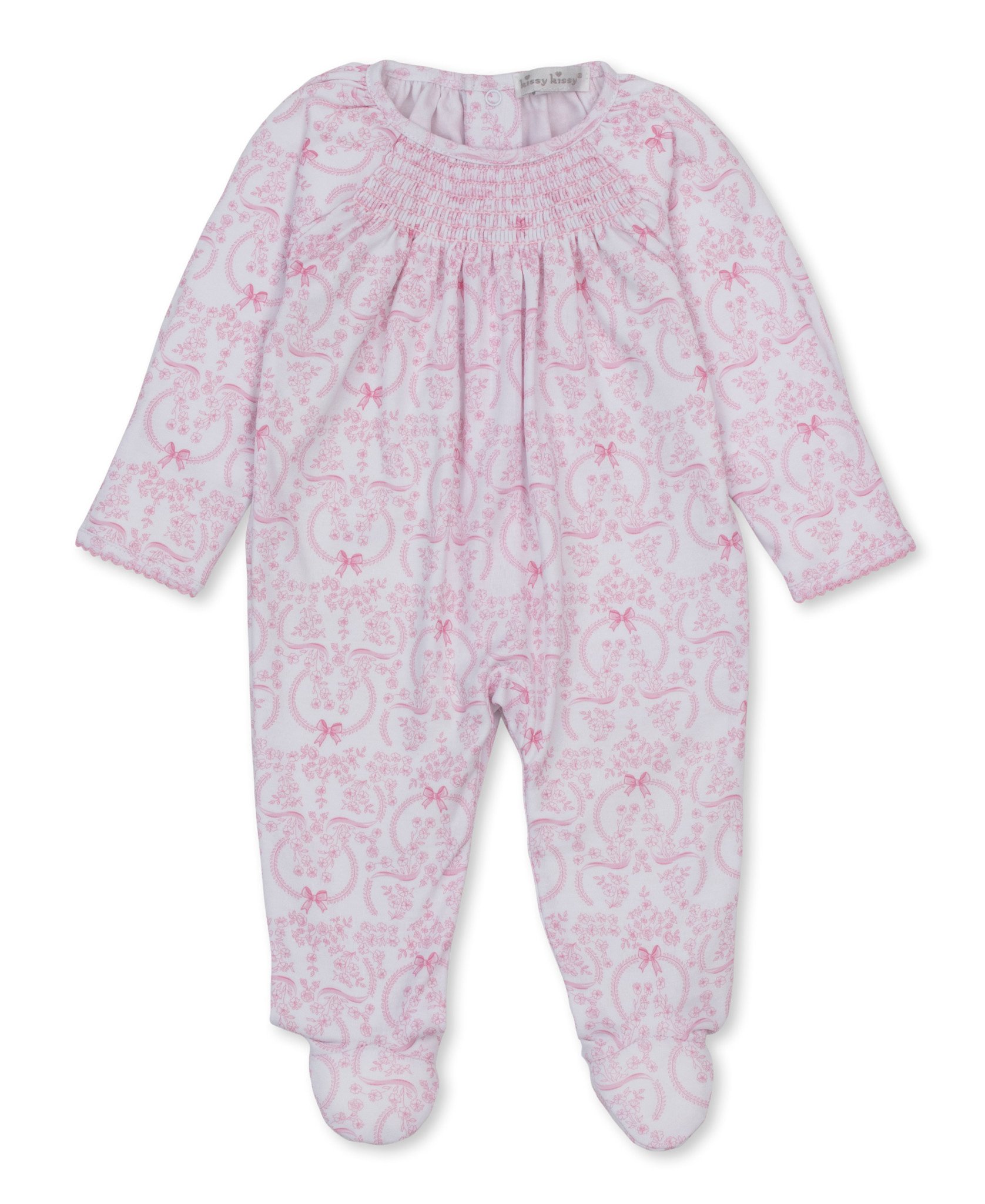 kissy kissy Kissy Kissy Delicate Blooming Bows Footie