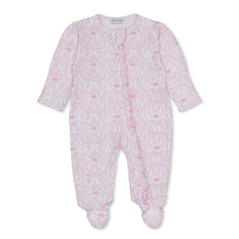 kissy kissy Kissy Kissy Delicate Blooming Bows Zipper Footie