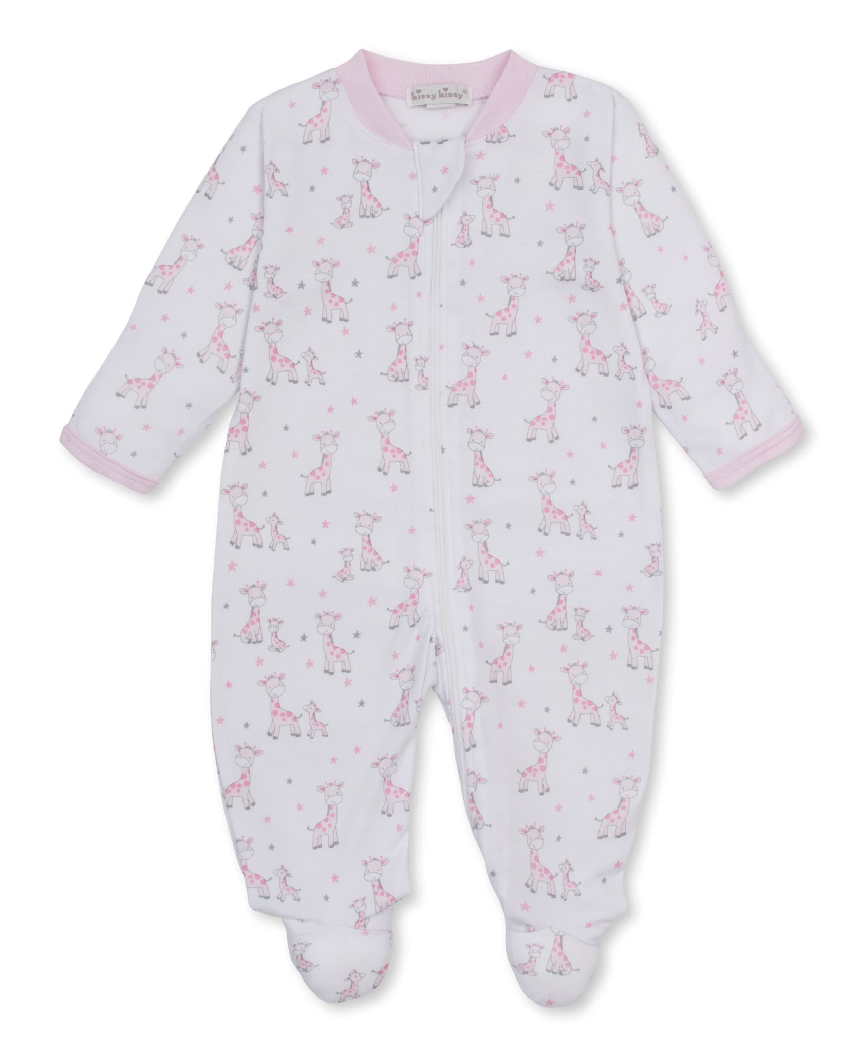 kissy kissy Kissy Kissy Just Giraffes Zipper Footie
