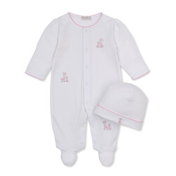 kissy kissy Kissy Kissy Just Giraffes Footie w/ Hat Set