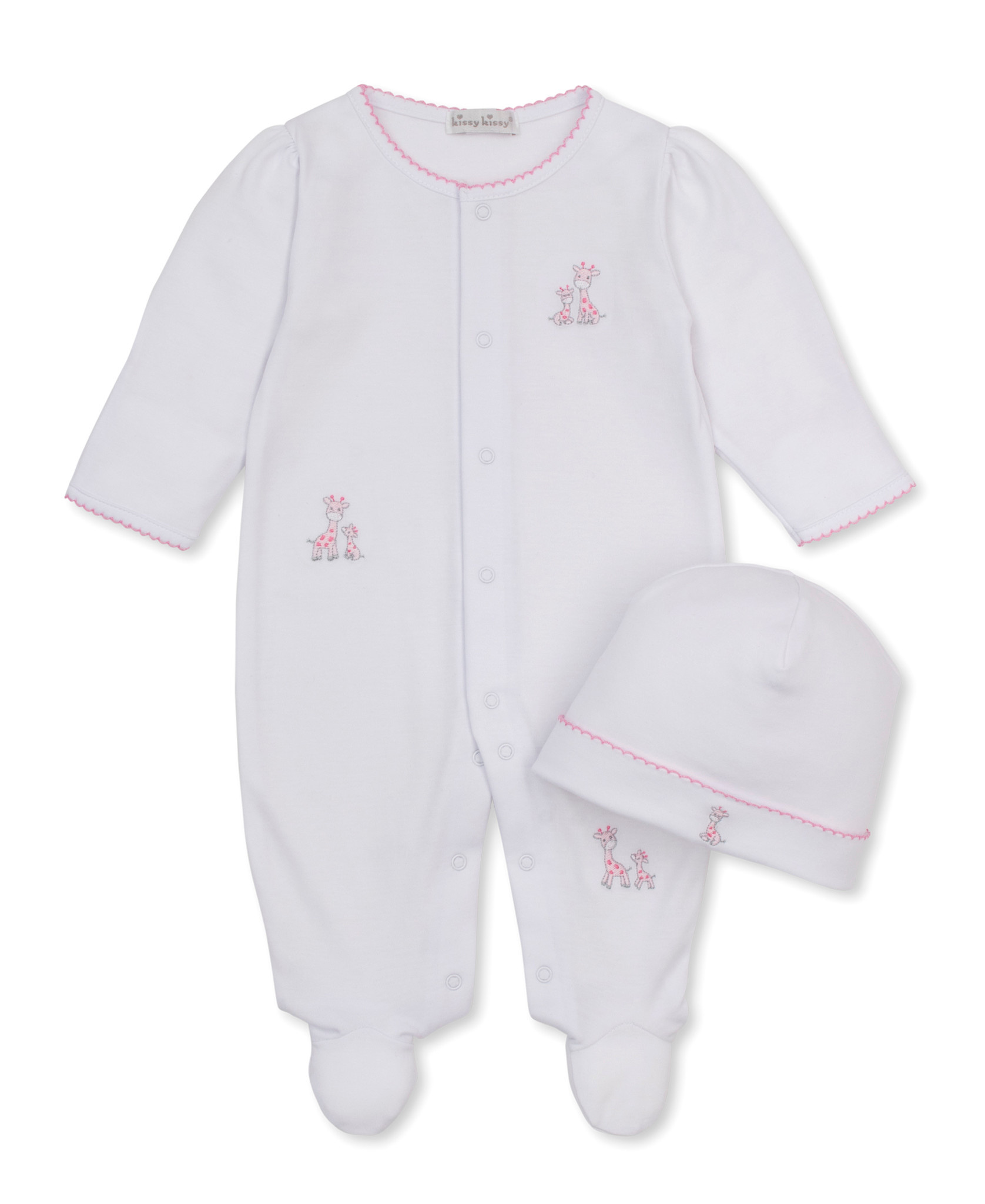 kissy kissy Kissy Kissy Just Giraffes Footie w/ Hat Set