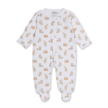 kissy kissy Kissy Kissy Bearly Blessed Zipper Footie
