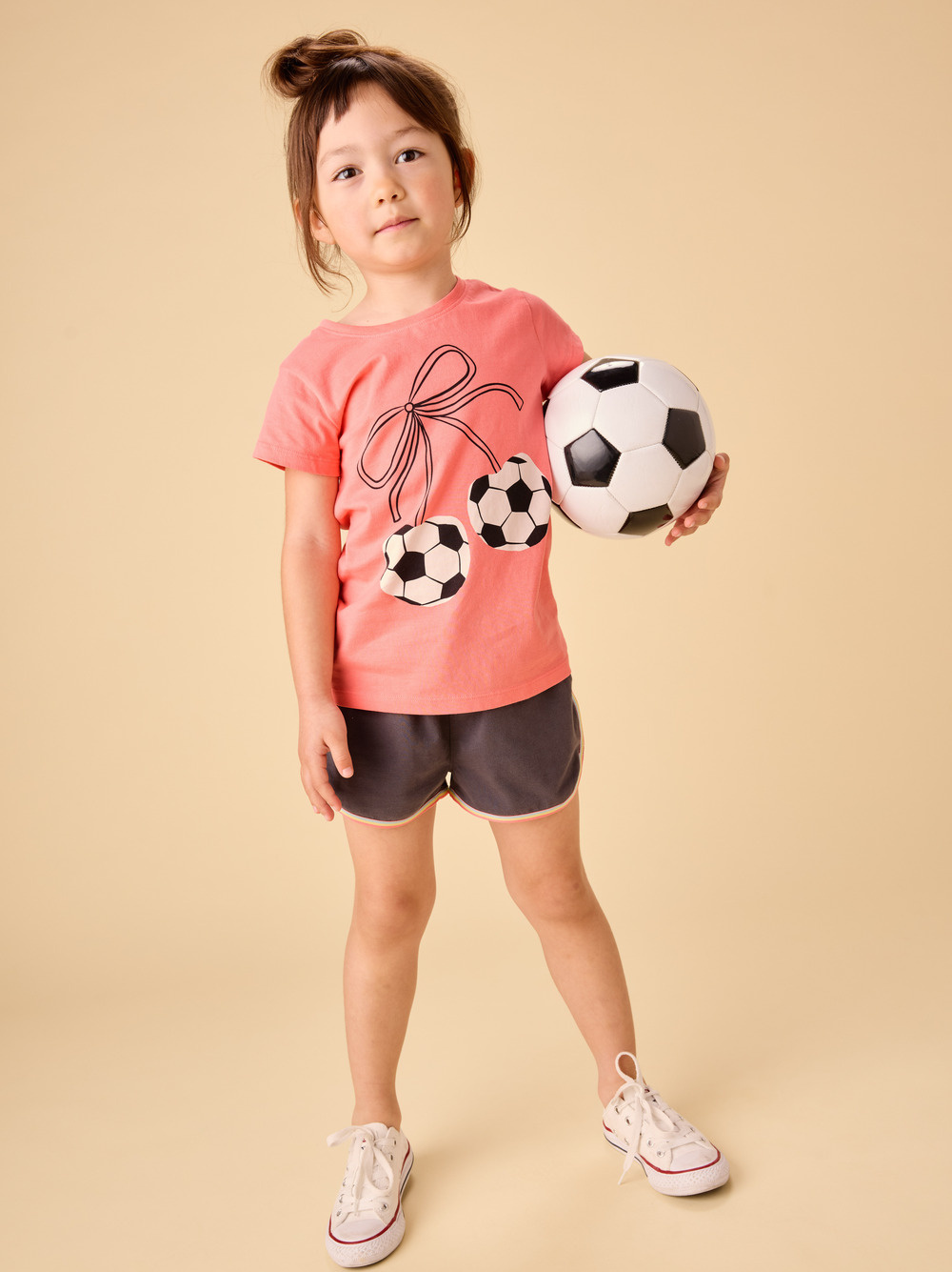 Tea Collection Tea Soccer Bow Graphic Tee