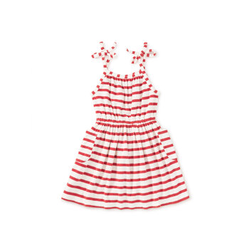 Tea Collection Tea New Stripe Tie Shoulder Twirl Dress