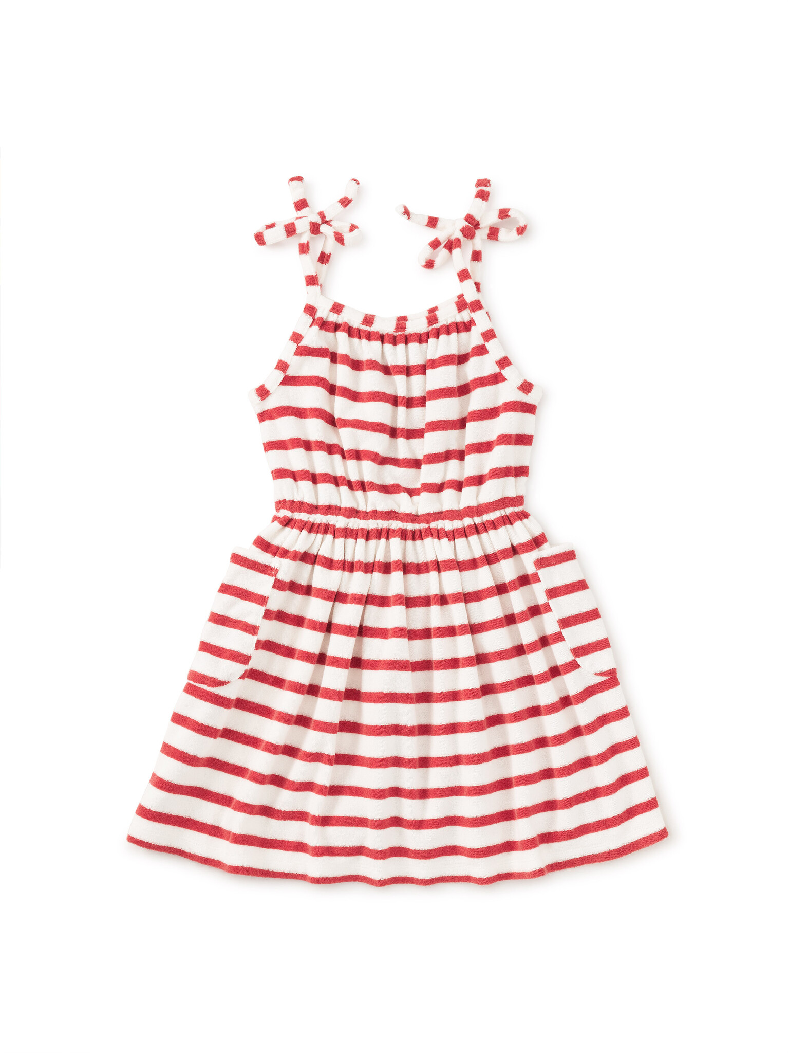 Tea Collection Tea New Stripe Tie Shoulder Twirl Dress