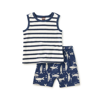 Tea Collection Tea New Tank & Shorts Baby Set