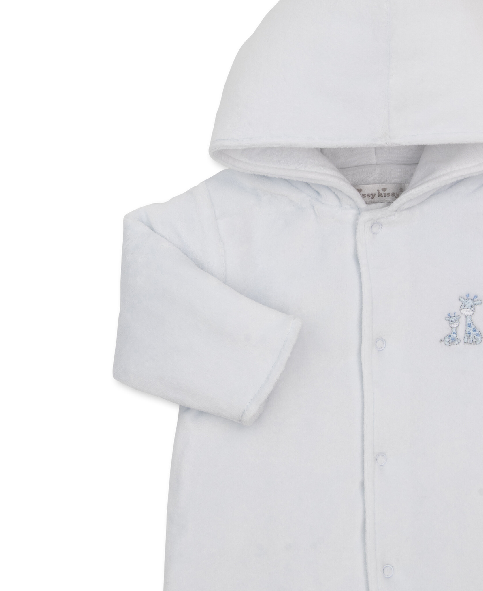 kissy kissy Kissy Kissy Just Giraffes Velour Footed Bunting