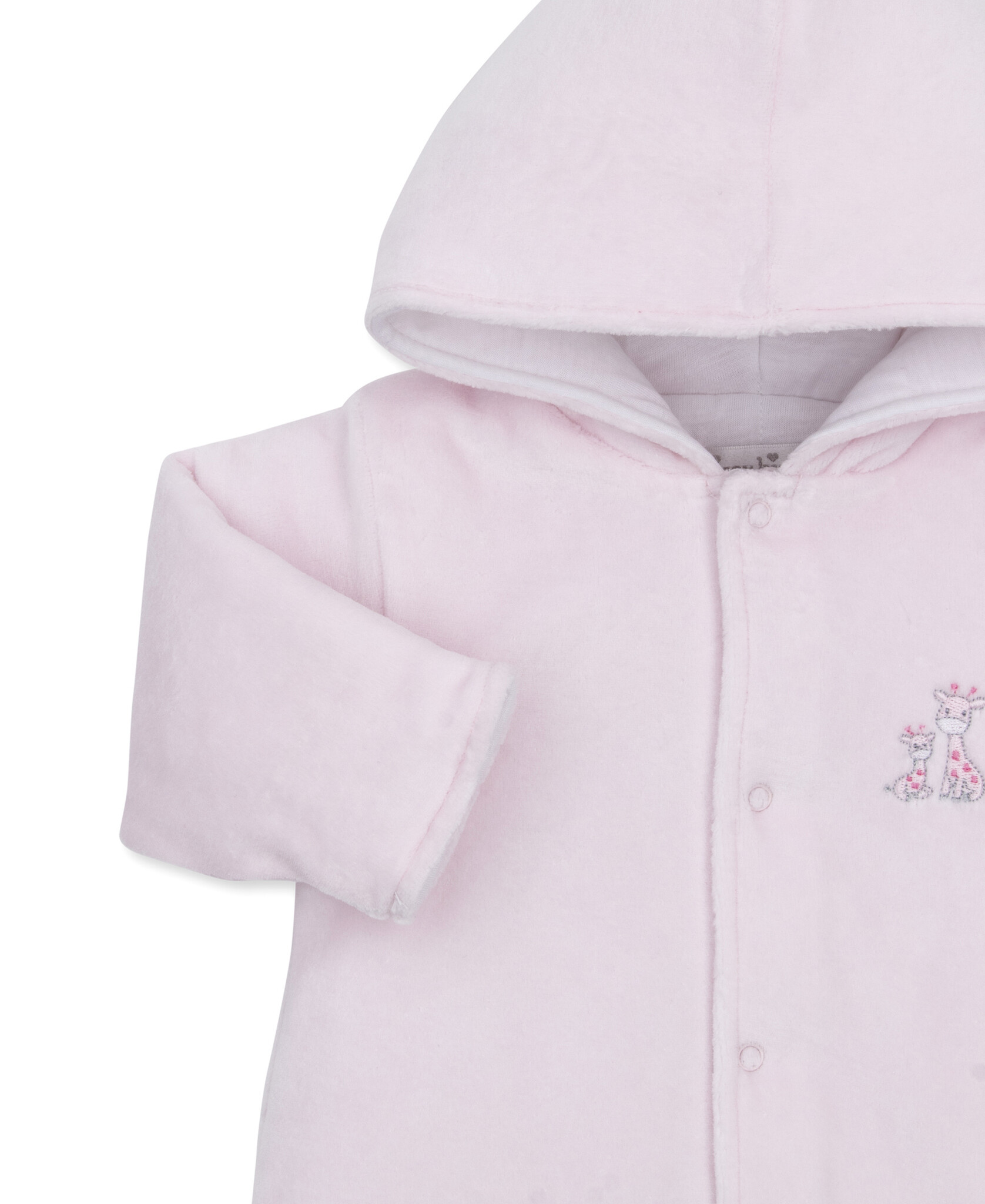 kissy kissy Kissy Kissy Just Giraffes Velour Footed Bunting