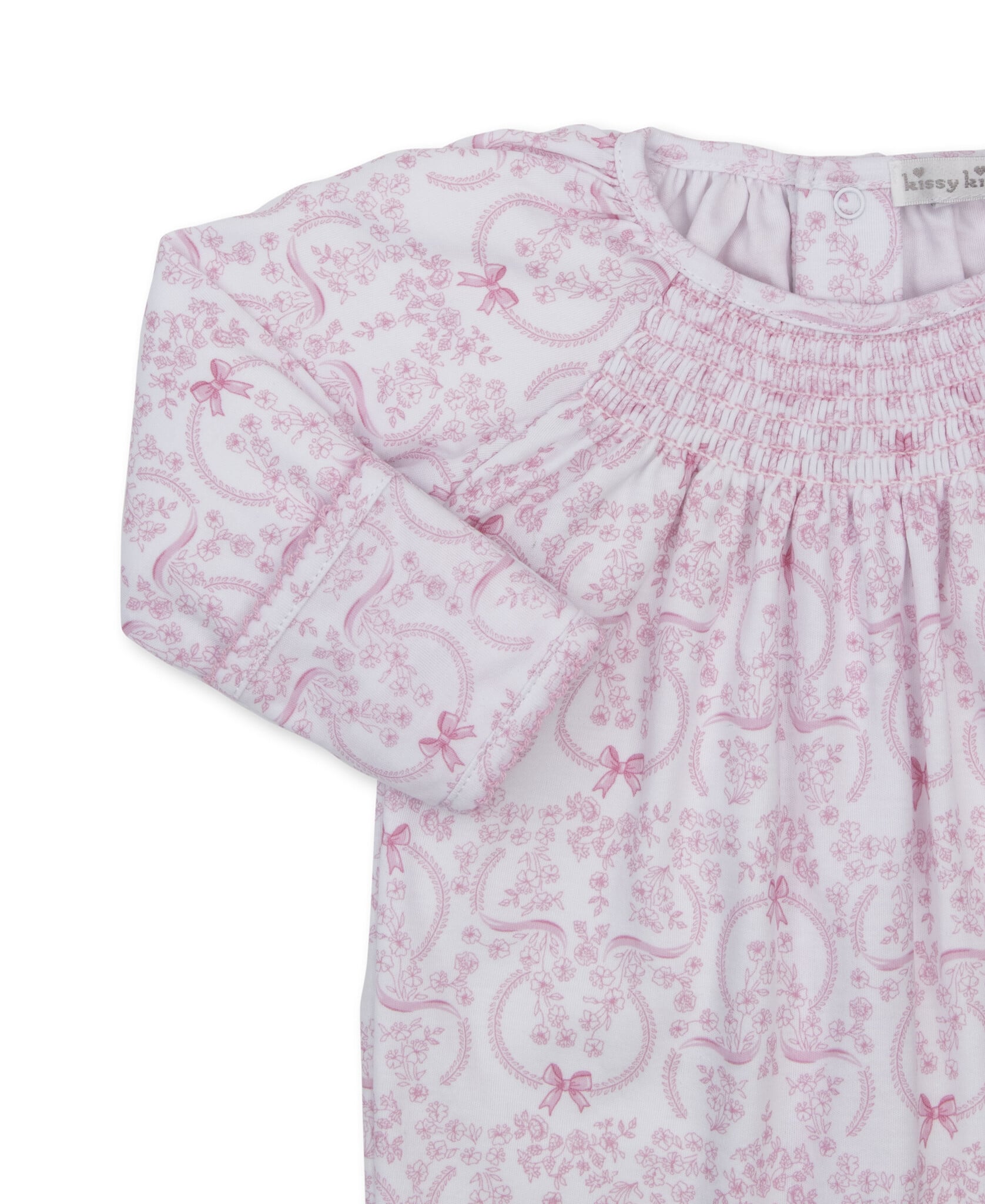 kissy kissy Kissy Kissy Delicate Blooming Bows Footie